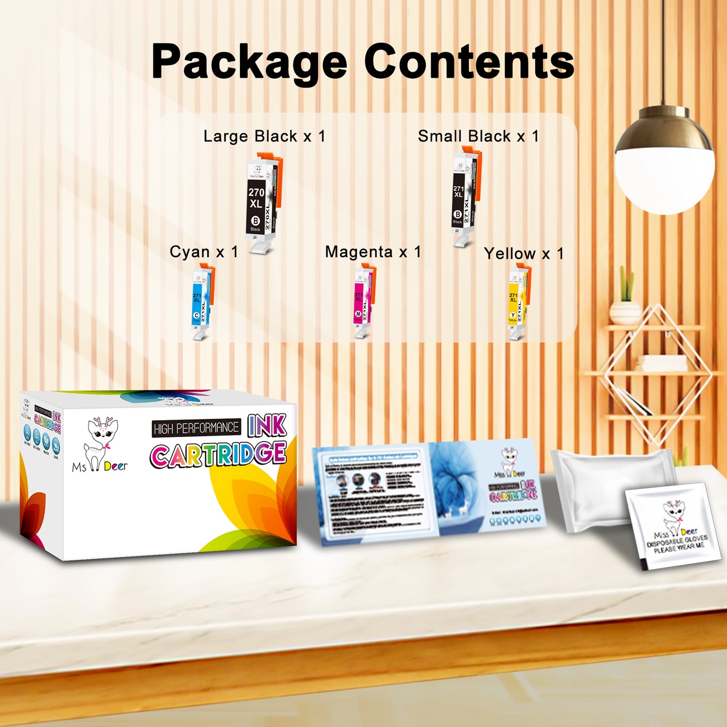 PGI-270XL CLI-271XL Ink Cartridges Compatible for Canon 270 271 Ink Cartridges for Canon Pixma MG5720 MG6822 TS6020 Printer