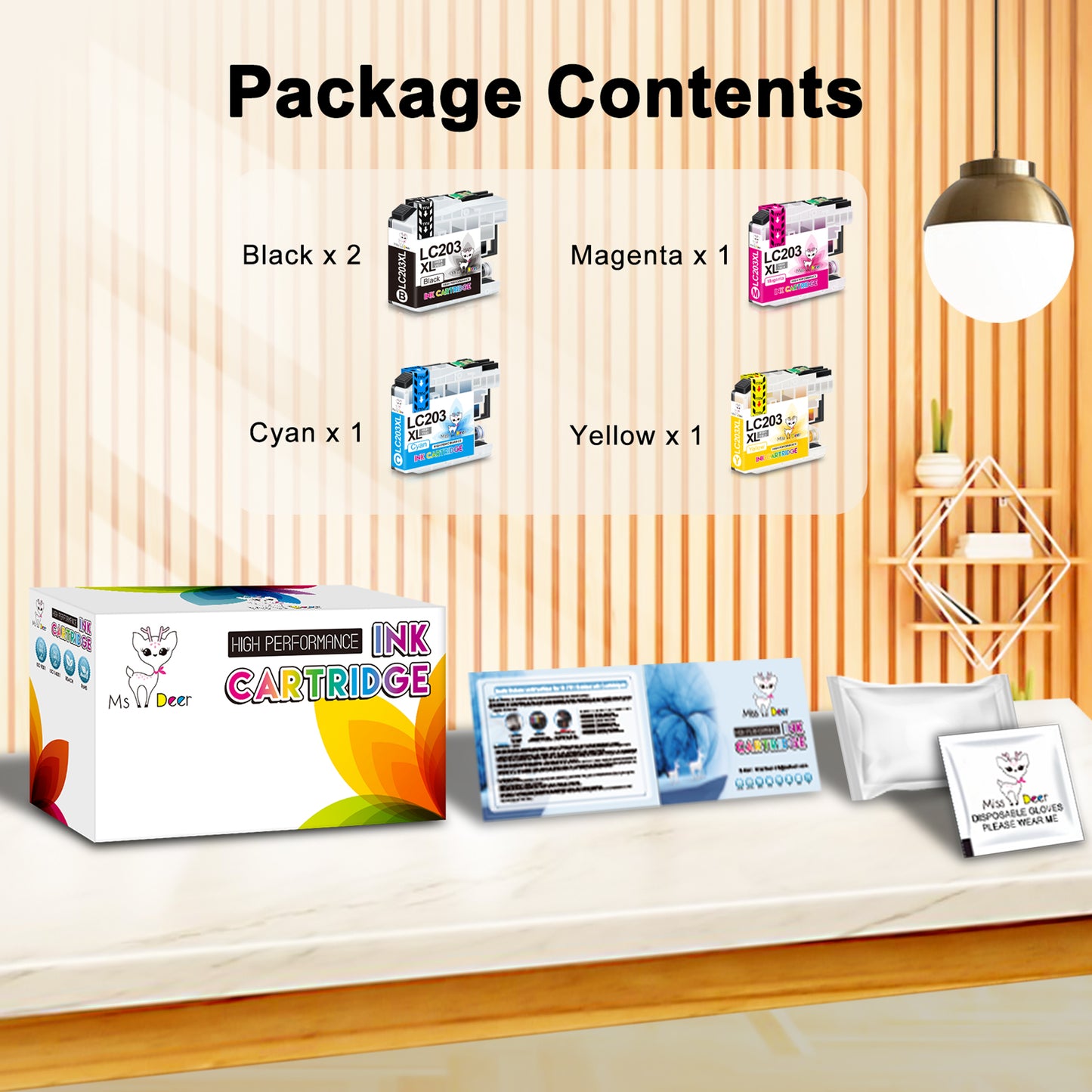 LC203XL Ink Cartridges Compatible for Brother LC203 Ink Cartridges for MFC-J680DW MFC-J880DW Printer