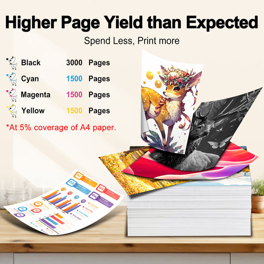 LC406 Ink Cartridges Compatible for Brother LC406 Ink Cartridge for MFC-J4335DW MFC-J4535DW Printer (4 Pack, Black Yellow Magenta Cyan)