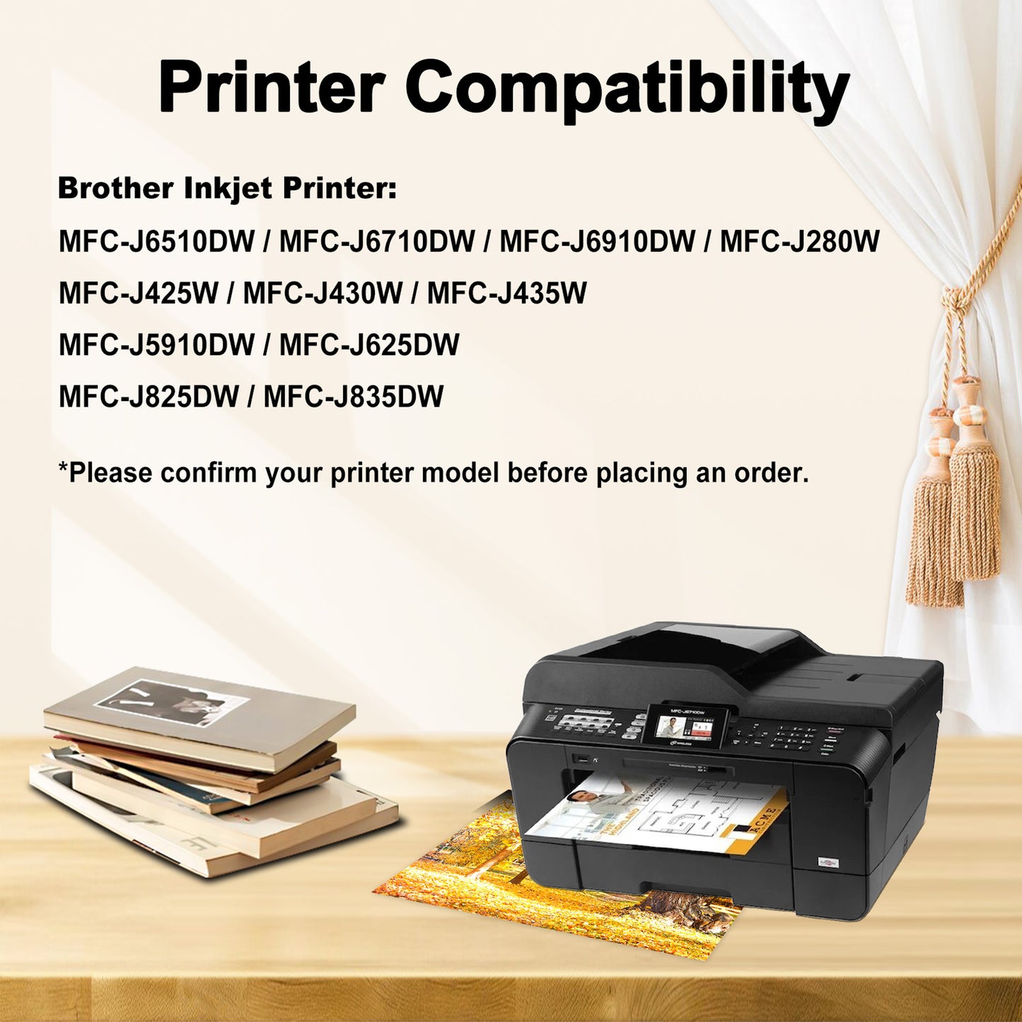 LC75XL High Yield Ink Cartridges Compatible for Brother LC75 Ink Cartridges Replacement for Brother LC-75 LC71 LC79 XL for MFC-J430W J6510DW Printer