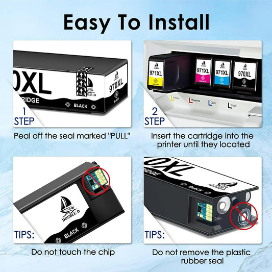 970XL 971XL Ink Cartridge Compatible for HP 970 971 XL Ink Cartridges for Officejet Pro X576dw X451dn X451dw X476dw X476dn X551dw Printer