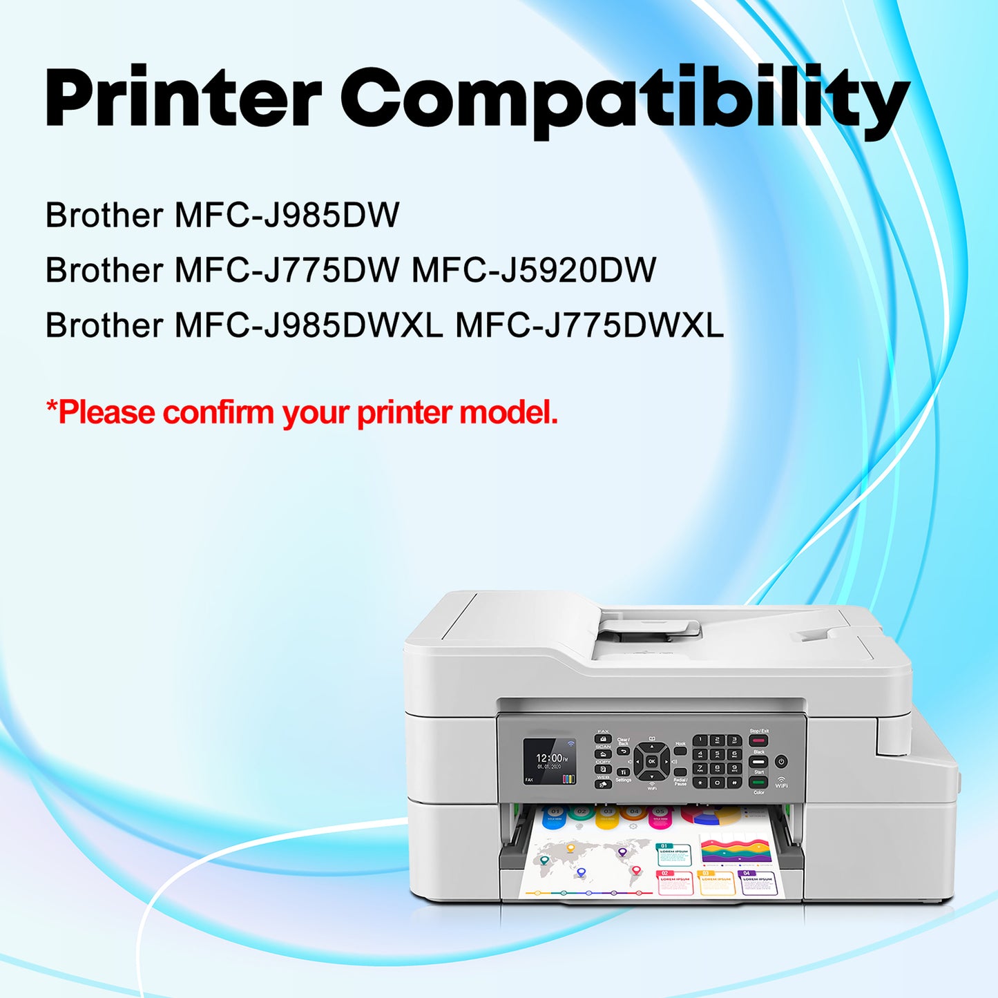 Miss Deer LC20E XXL High Yield Ink Cartridges Compatible for Brother LC-20E Ink Cartridges for MFC-J985DW MFC-J775DW Printer
