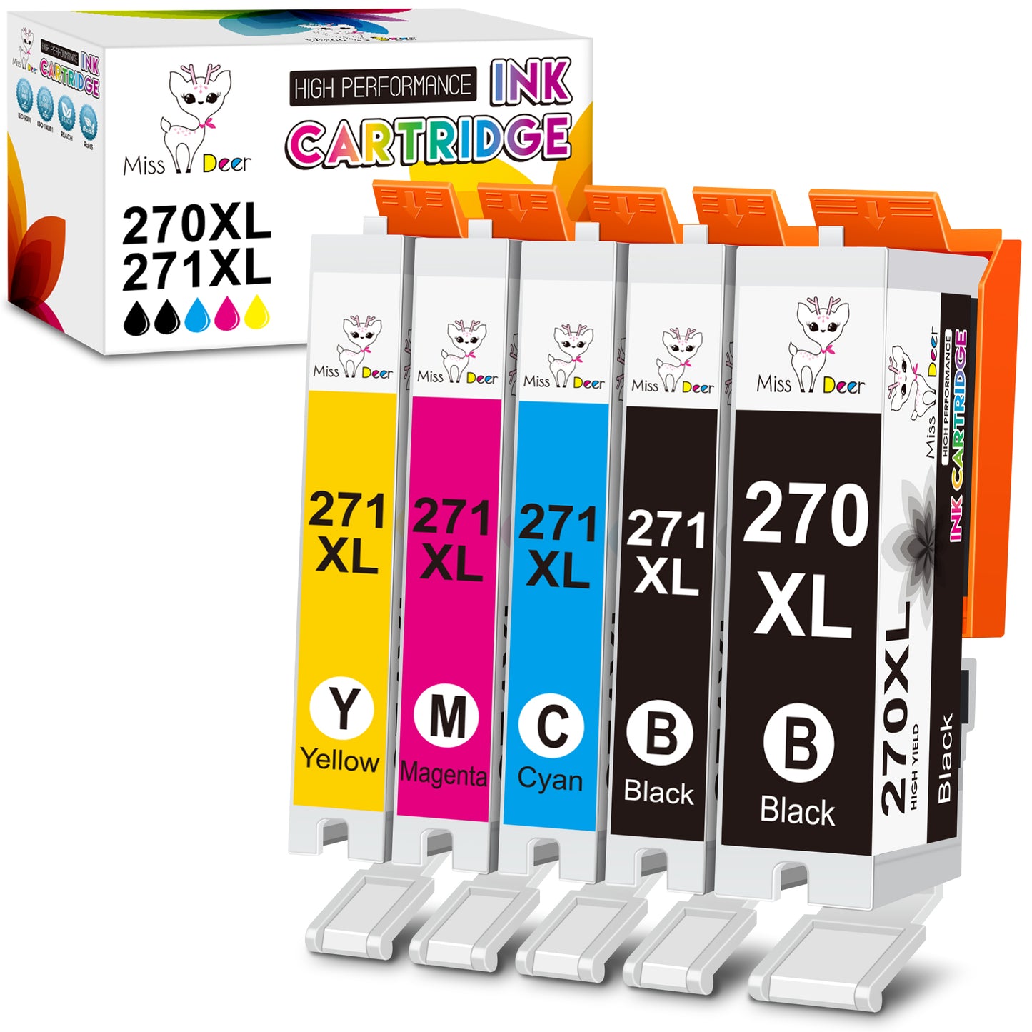 PGI-270XL CLI-271XL Ink Cartridges Compatible for Canon 270 271 Ink Cartridges for Canon Pixma MG5720 MG6822 TS6020 Printer