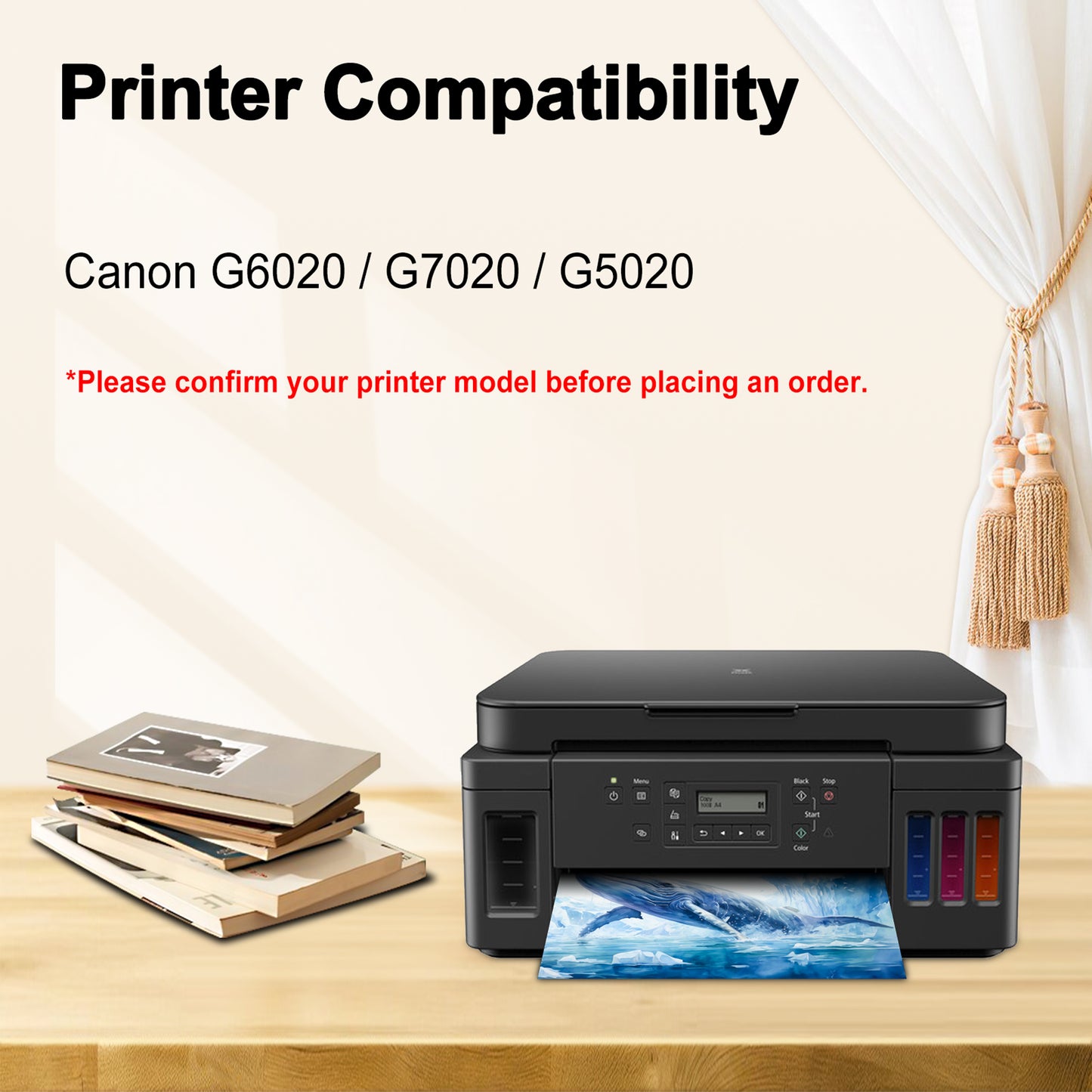 GI 20 Ink Bottle Compatible with Canon GI-20 GI20 Ink Refill Bottles for Canon PIXMA G6020 G5020 MegaTank Printers 4 Pack (170ML Black Ink Bottle , 70ML Color Ink Bottle )