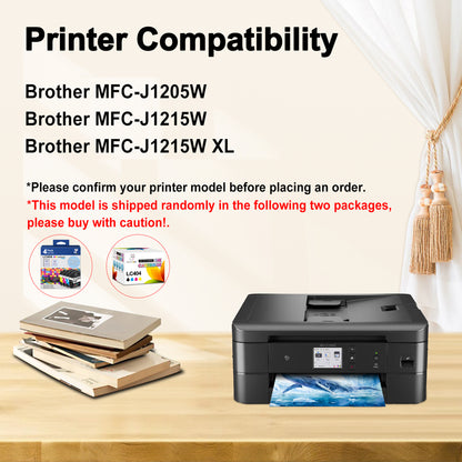 LC-404 LC404 Ink Cartridges Compatible for Brother LC 404 Ink for MFC-J1205W J1215W J1205W XL Printer (Black Yellow Magenta Cyan)
