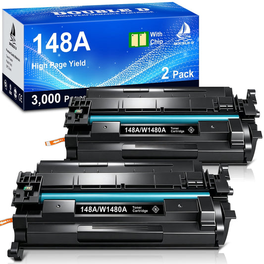 148A Toner Cartridge Black Compatible for HP 148 148A W1480A for HP LaserJet Pro MFP 4101fdw 4101fdn Pro 4001dw 4001dn Printer Ink, 2 Pack
