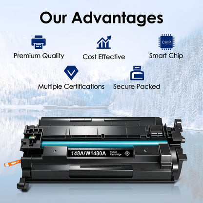 148A Toner Cartridge Black Compatible for HP 148 148A W1480A for HP LaserJet Pro MFP 4101fdw 4101fdn Pro 4001dw 4001dn Printer Ink, 2 Pack
