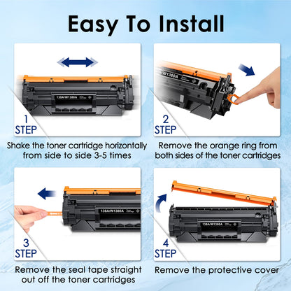 138A Black Laserjet Toner Cartridge Compatible for HP 138A Black Toner W1380A 138X W1380X to Use with HP Laserjet Pro MFP 3101fdw Toner, Pro 3001dw 3001fdw Printer (2-Pack, with Chip)