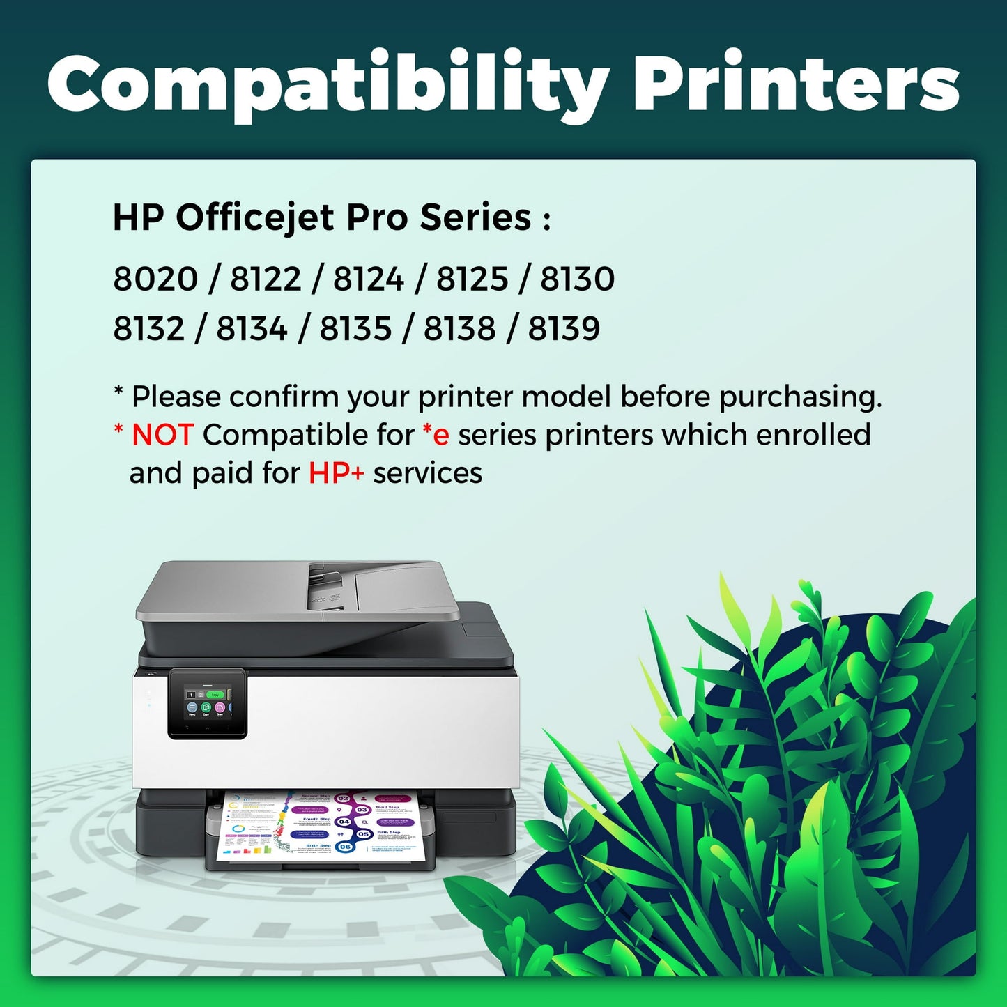923XL 923e 923 Ink cartridges Compatible for HP923e Ink for HP923 Ink cartridges 4 Pack for officejet pro 8130e 8125e 8135e 8138e 8139e 8122e Printer