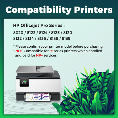 923XL 923e 923 Ink cartridges Compatible for HP923e Ink for HP923 Ink cartridges 4 Pack for officejet pro 8130e 8125e 8135e 8138e 8139e 8122e Printer