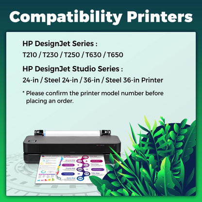 712XL Ink Cartridges Compatible for HP712 Ink Cartridge Combo Pack for DesignJet T210 T250 Printer (4 Pack, 80-ml Black + 29-ml Cyan/Magenta/Yellow)