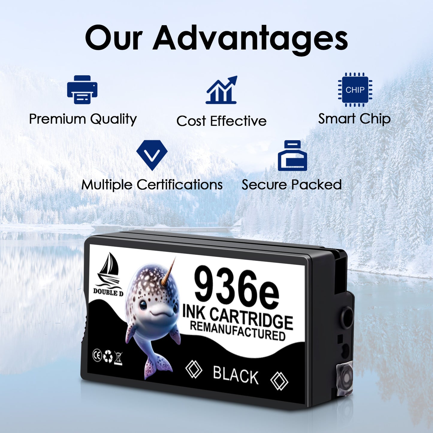 936XL 936E Ink Cartridge Compatible with HP 936 936E Ink Cartridges Use with HP Officejet Pro 9125e 9120e 9730e 9135e 9130e 9125 9120 9130 9730 9135 9122 9128 Printer