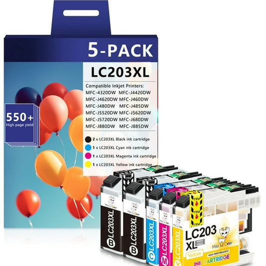 LC203XL Ink Cartridges Compatible for Brother LC203 Ink Cartridges for MFC-J680DW MFC-J880DW Printer