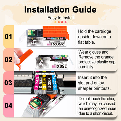 250XL 251XL Ink Cartridges Compatible for Canon PGI-250 and CLI-251 Combo Pack Ink Cartridge for Canon Pixma MX922 MX922 Printers (10-PACK)