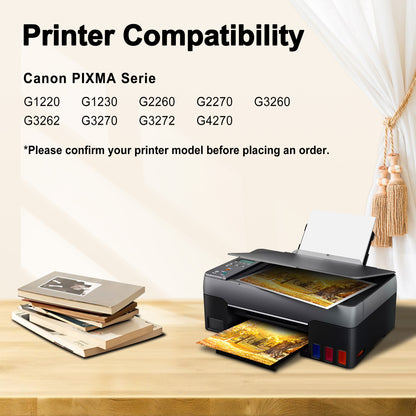 GI-21 Ink Refill Bottles Compatible for Canon GI-21 Ink Bottle Work with PIXMA G1220 G1230 G3260 Printer