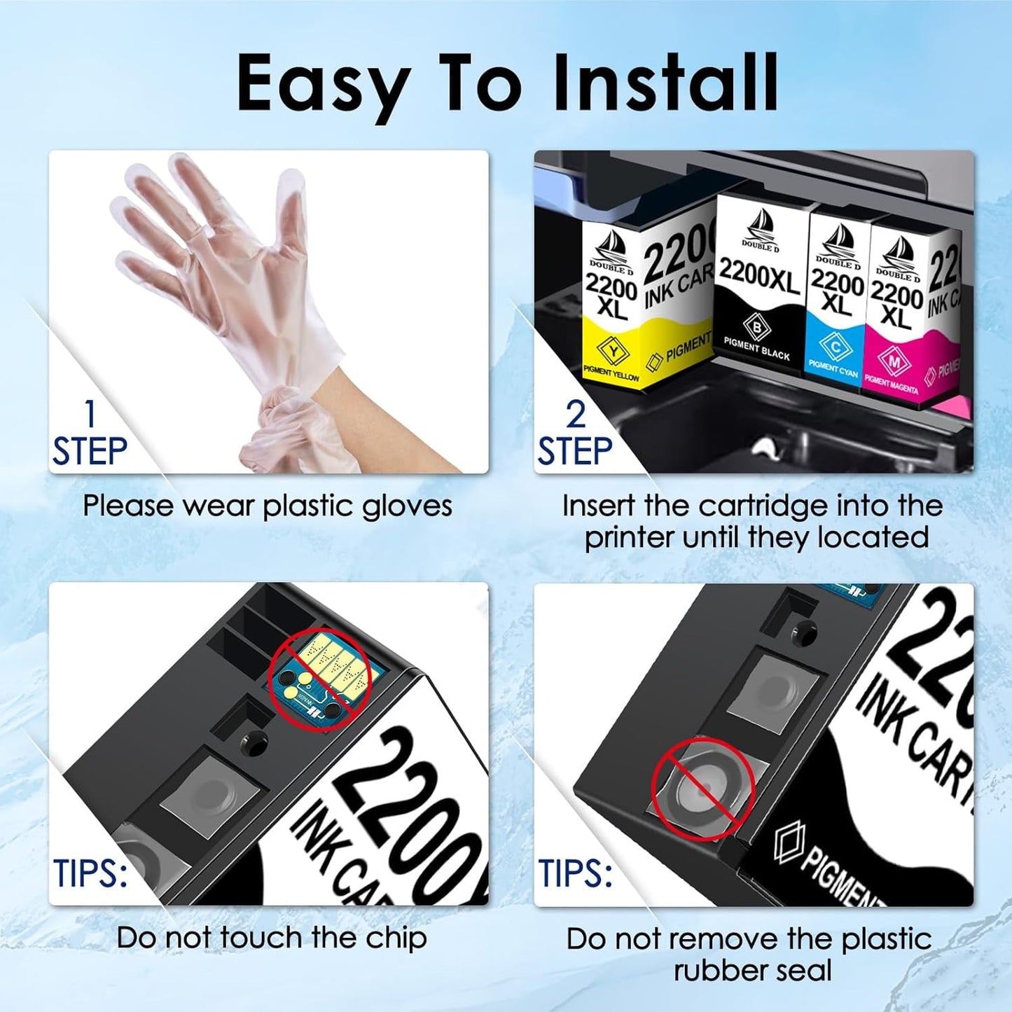 PGI-2200XL High Yield Ink Cartridges Compatible for Canon PGI 2200 XL PGI-2200XL for Canon Maxify MB5020 MB5120 Printer.
